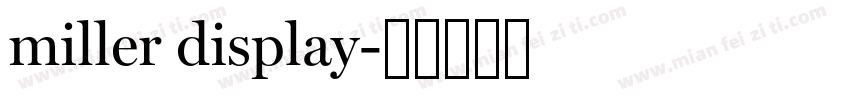 miller display字体转换